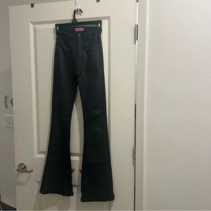 Edikted Leather Flare Pants